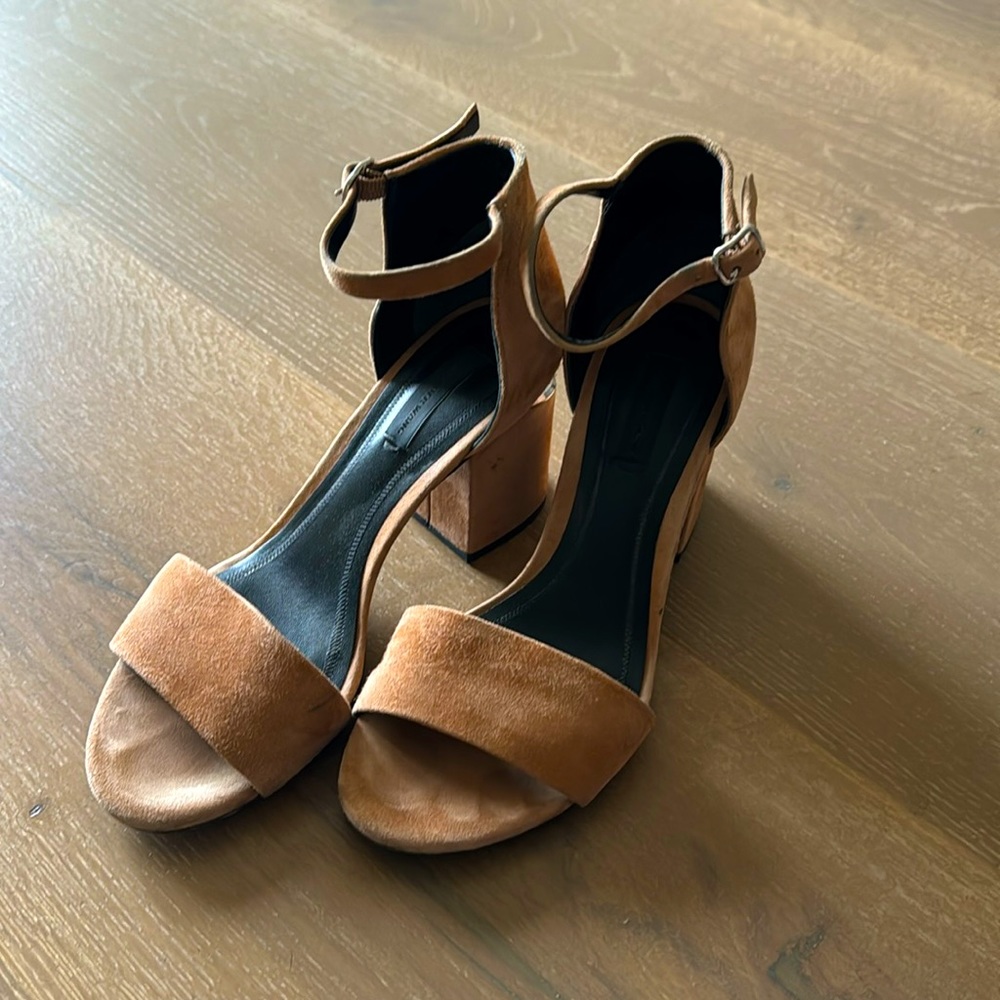 Alexander Wang Abby Suede  Block Heel Sandal